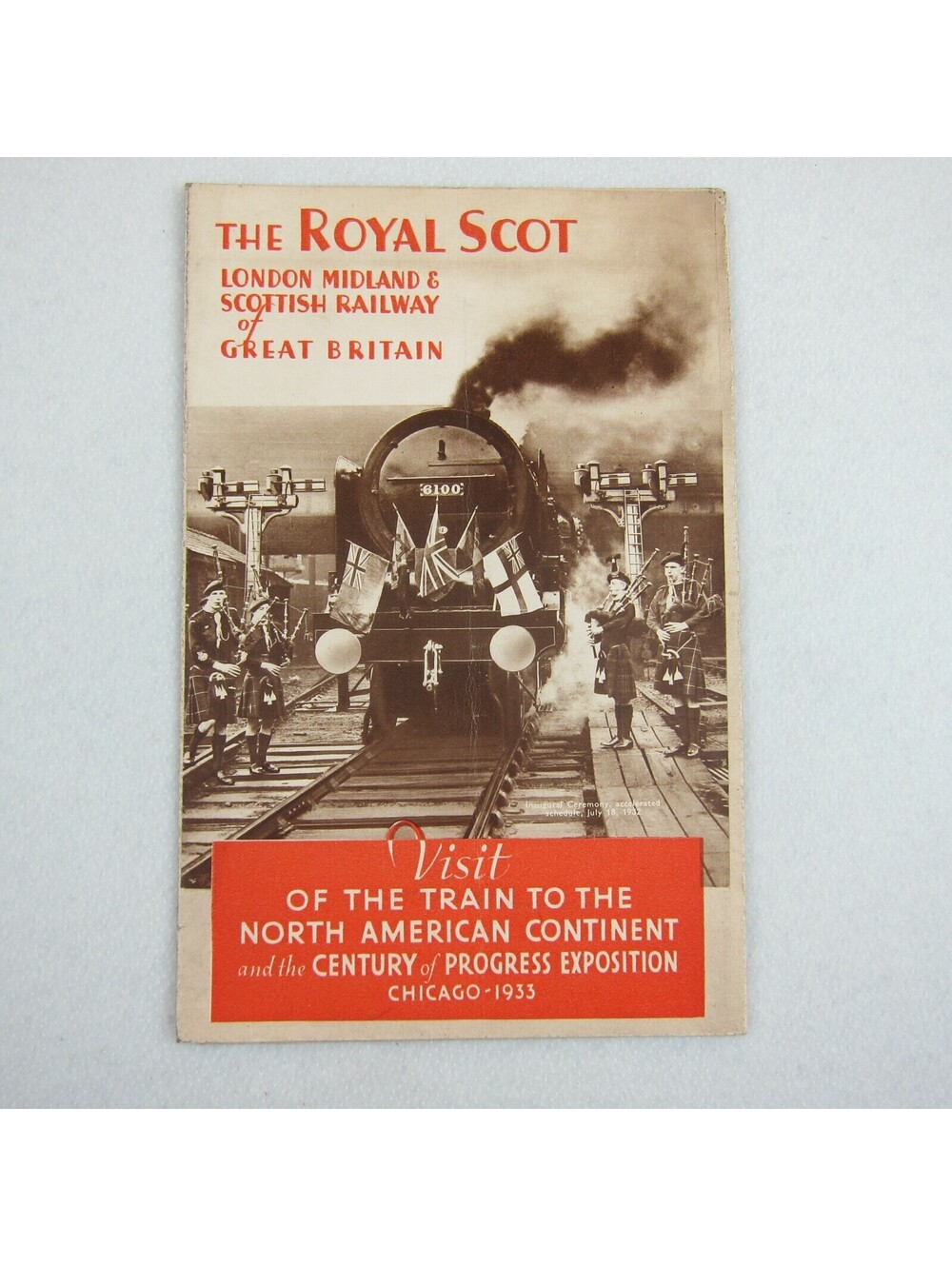 Vintage 1933 Chicago World's Fair The Royal Scot Railroad Souvenir Brochure